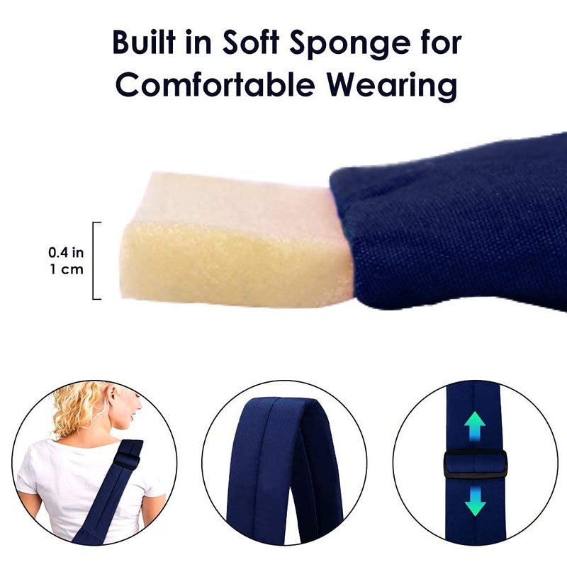 Lukovee Pet Sling, Hand Free Dog Sling Carrier Adjustable Padded Strap Tote Bag Breathable Cotton Shoulder Bag Front Pocket Safety Belt Carrying Small Dog Cat Puppy Machine Washable (DBL, M) - Image 5